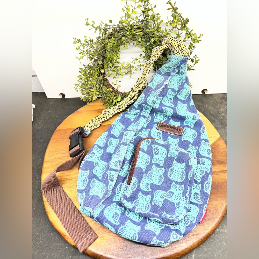 Unionbay Sling Bag Backpack Owl Print‎ Crossbody Shoulder Bag Y2k Vintage